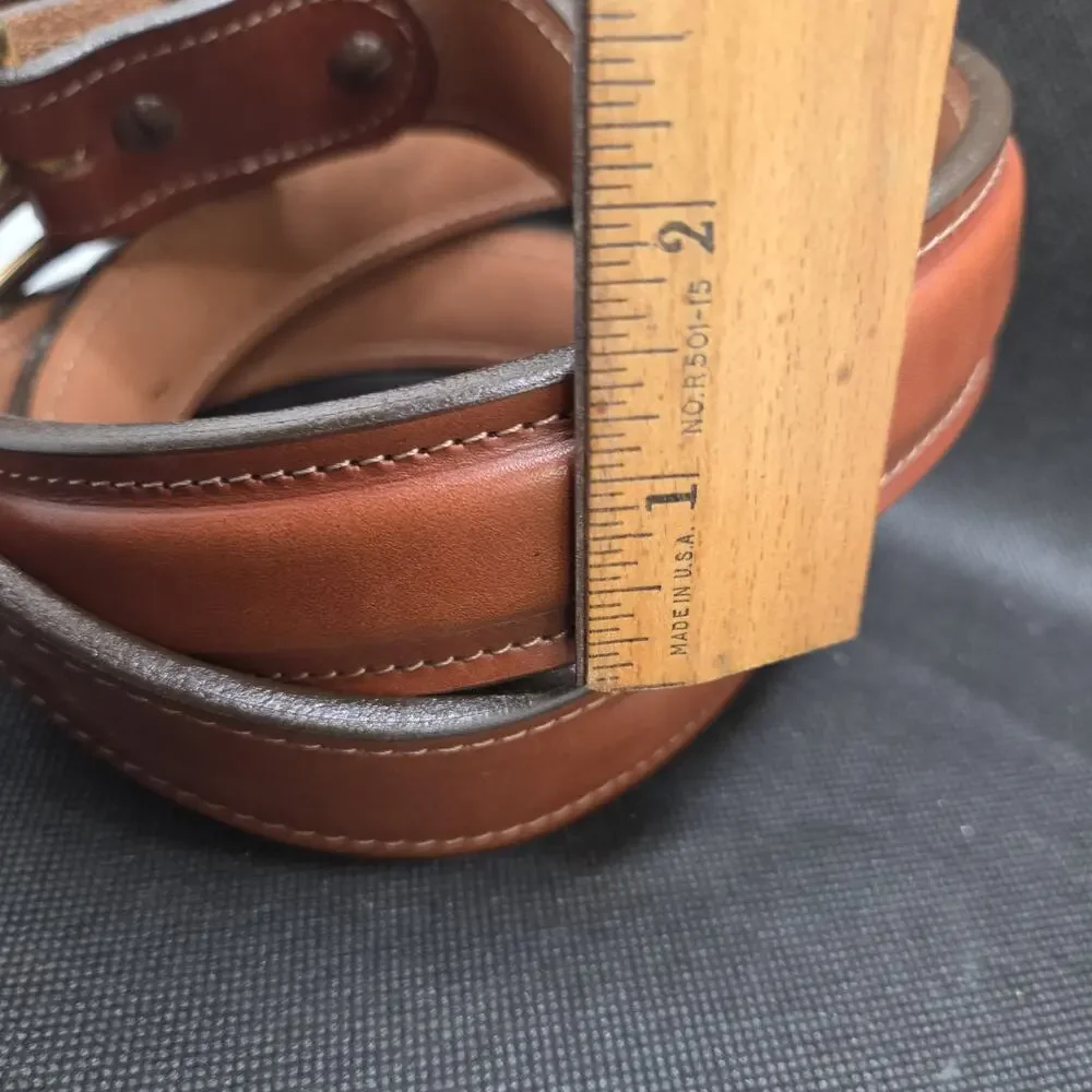 Buffalo Billfold Co Shrunken Bison Leather Belt Sz 48 x 1.25